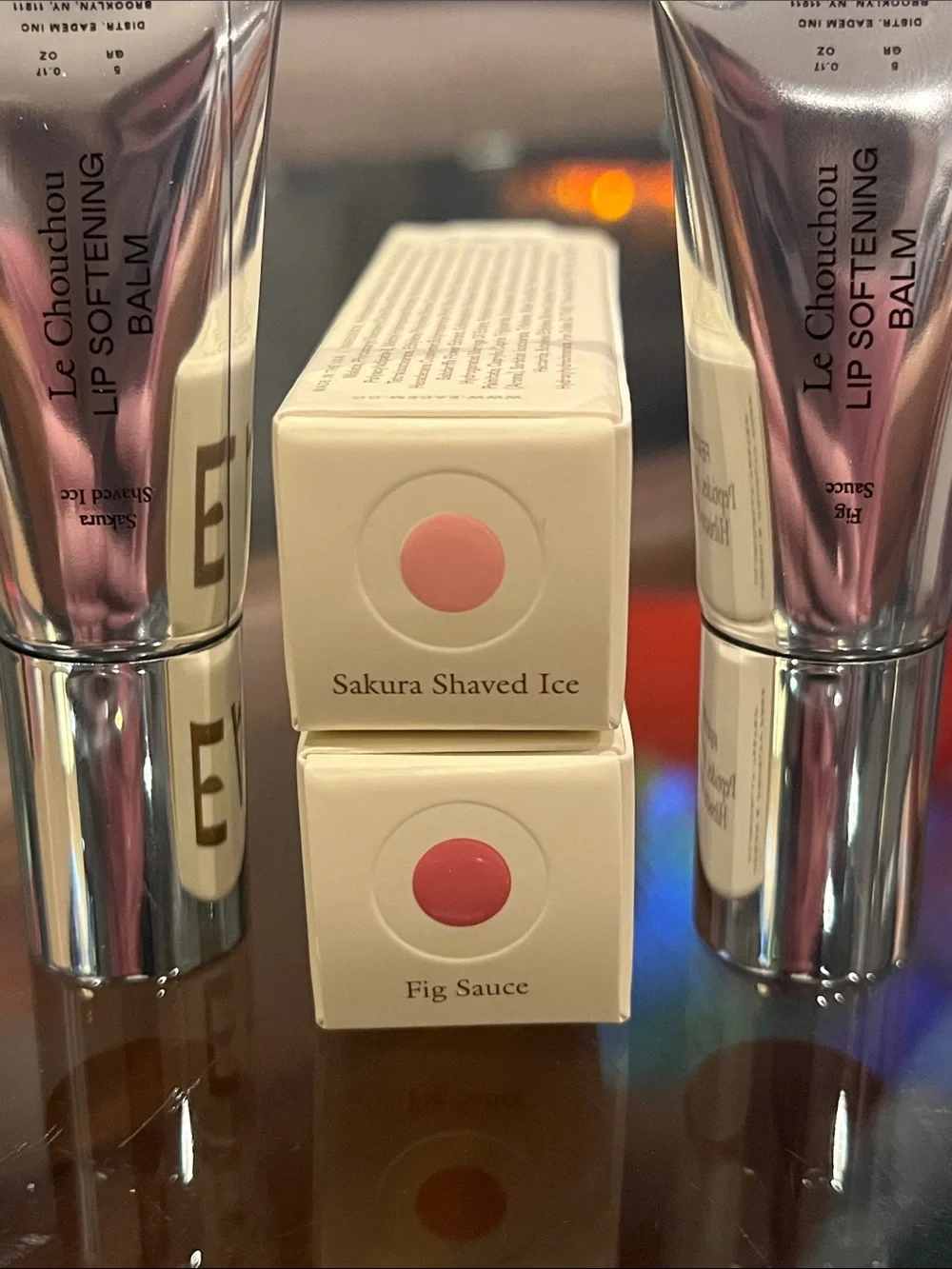 EADEM Lip Softening Balm Minis - Fig Sauce & Sakura Shaved Ice